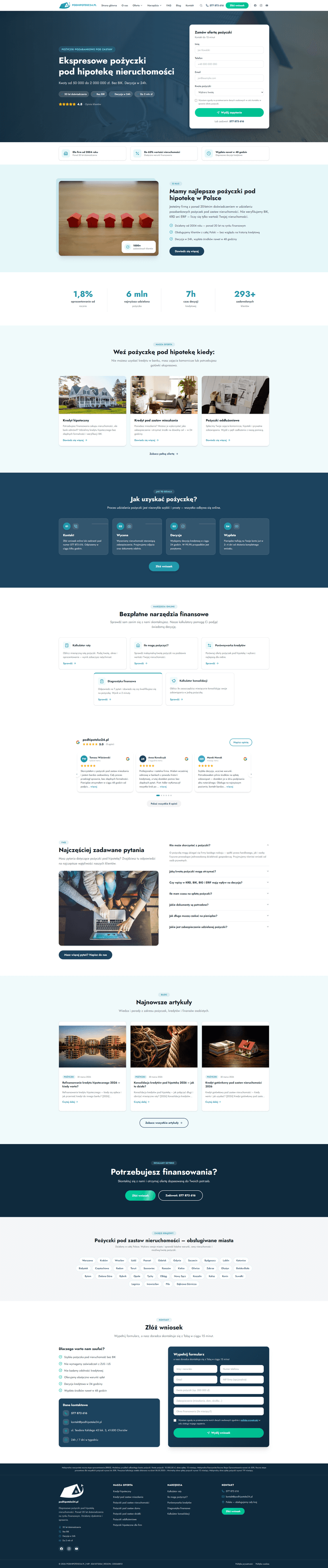 Headless WordPress + Next.js dla firmy pożyczkowej – Case Study podhipoteke24.pl