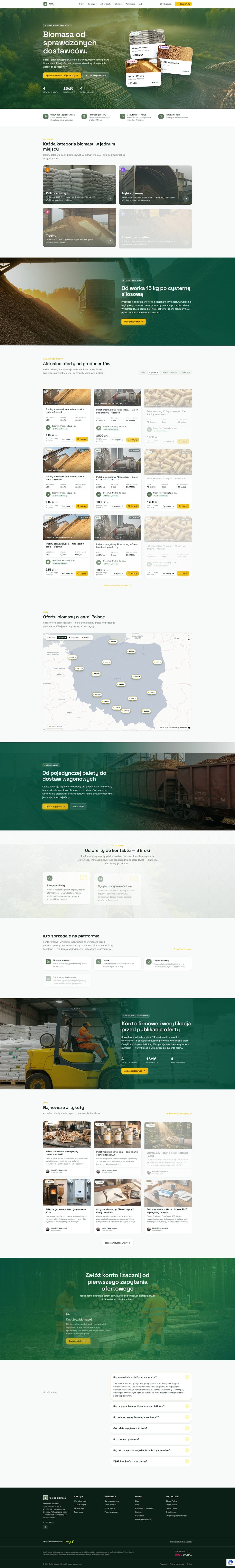 Giełda Biomasy, Pelletu, Trociny, Zrębki — case study 4 portali e-commerce na Next.js 15