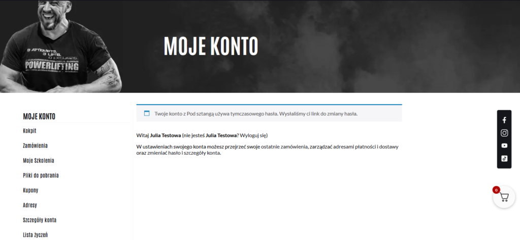 Custom dashboard WooCommerce Podsztanga.pl